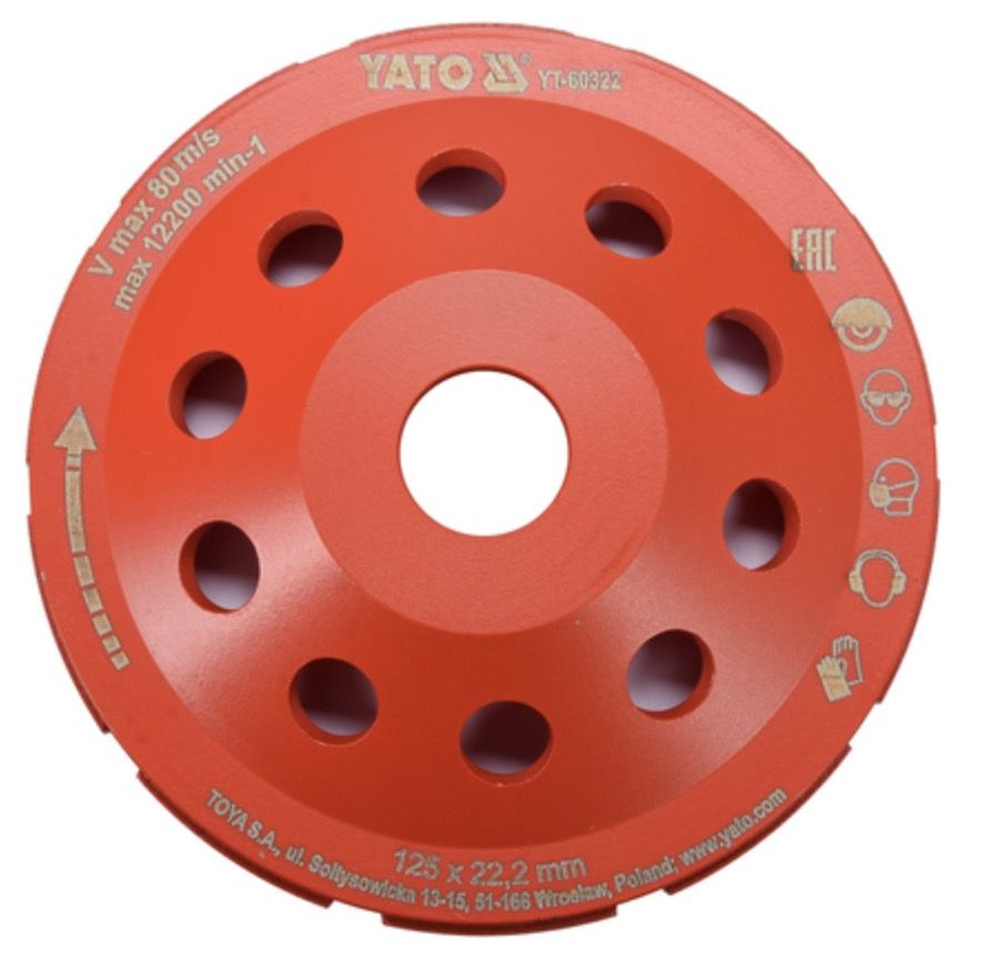 Dimanta slīpēšanas disks Yato YT-60322; 125 mm