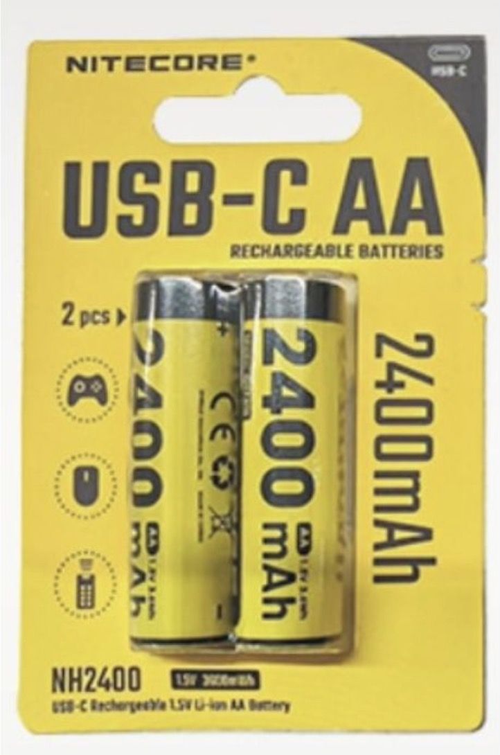 Baterija Nitecore NH2400; 1,5 V; 2x2,4 Ah; 2 gab.
