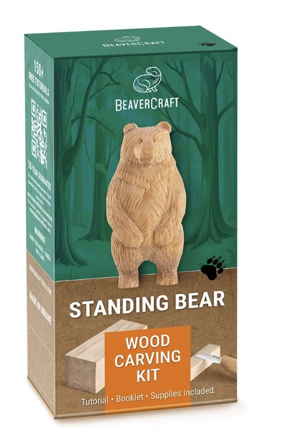 Grebšanas komplekts BeaverCraft DIY12; kokgriešanai iesācējiem