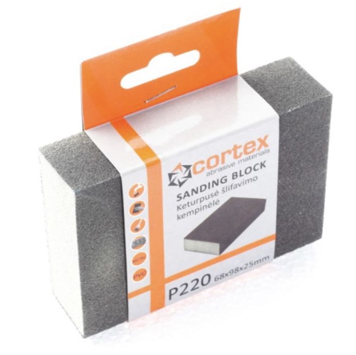 Slīpēšanas švamme Cortex 14421; 98x68x25 mm; P220