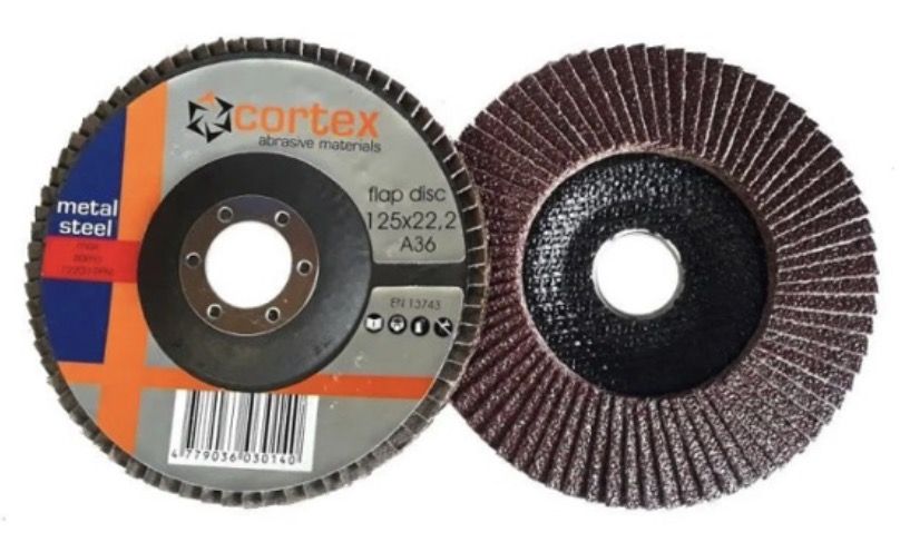 Lāpstveida slīpēšanas disks Cortex 14004; 125x22,2 mm; P36