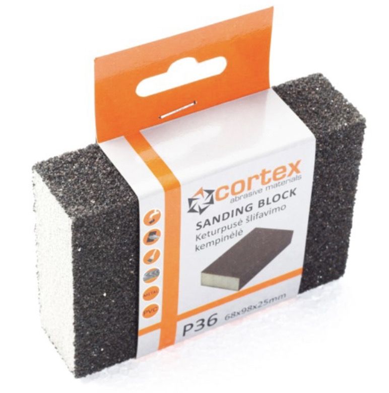 Slīpēšanas švamme Cortex 14414; 98x68x25 mm; P36