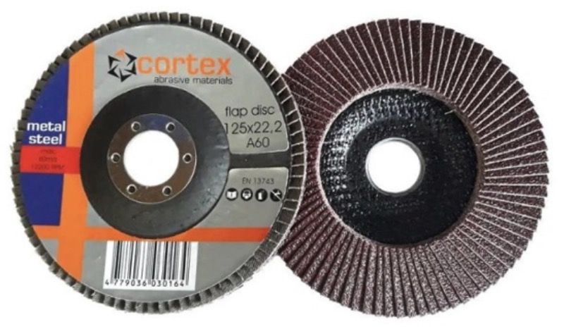 Lāpstveida slīpēšanas disks Cortex 14006; 125x22,2 mm; P60