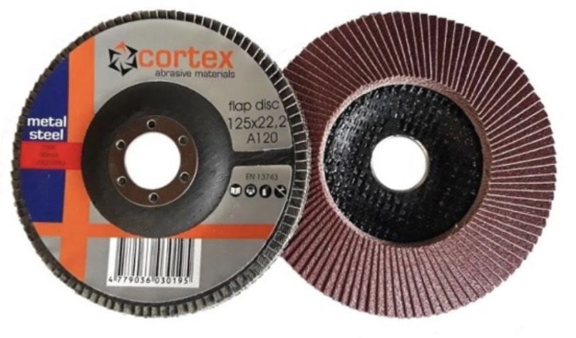 Lāpstveida slīpēšanas disks Cortex 14009; 125x22,2 mm; P120