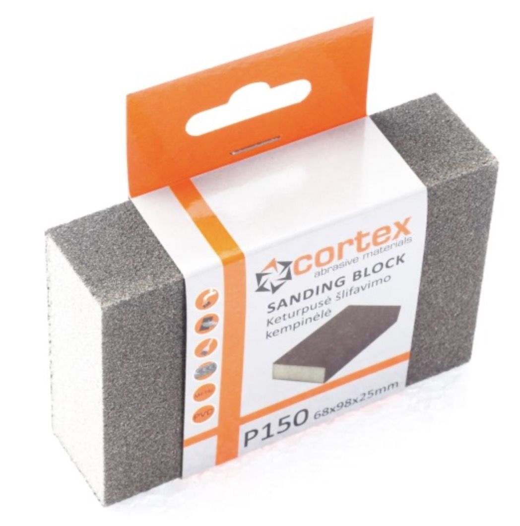 Slīpēšanas švamme Cortex 14419; 98x68x25 mm; P150