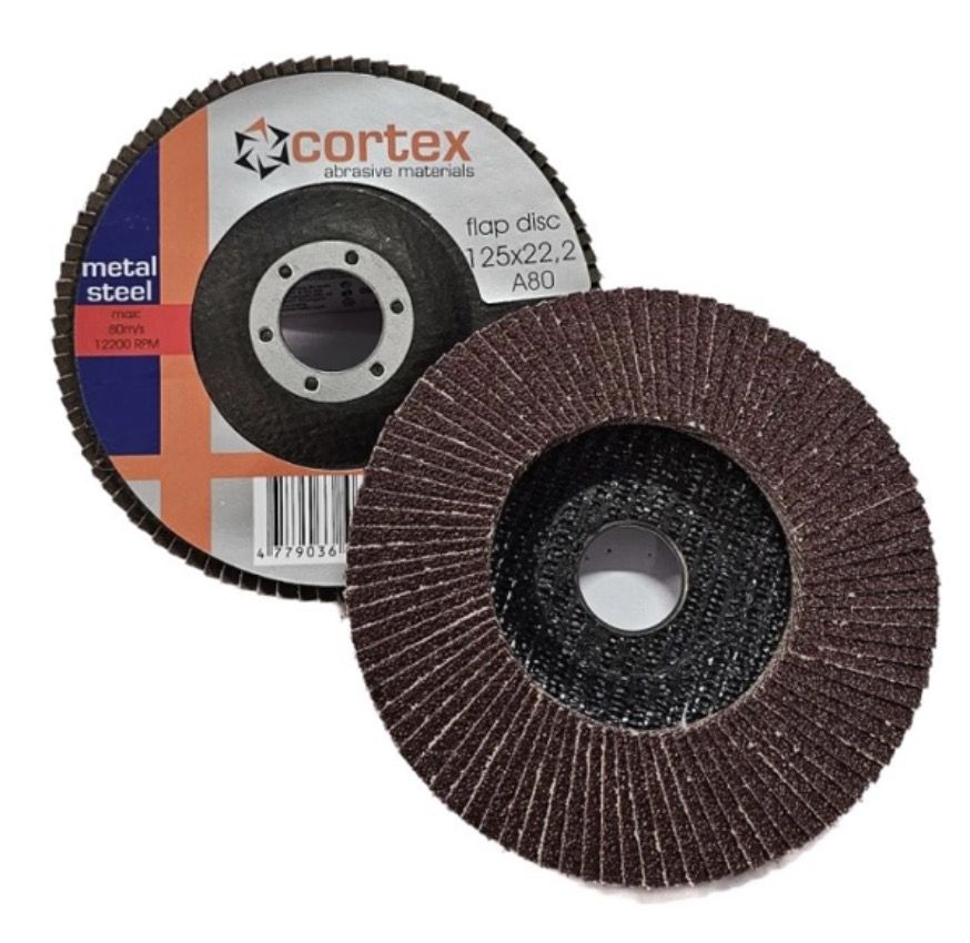 Lāpstveida slīpēšanas disks Cortex 30911; 125x22,2 mm; P80