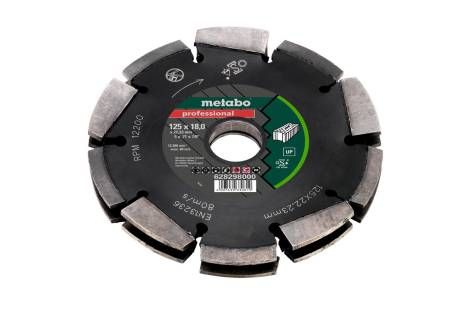 Dimanta griešanas disks Metabo Professional; 125x18x22 mm