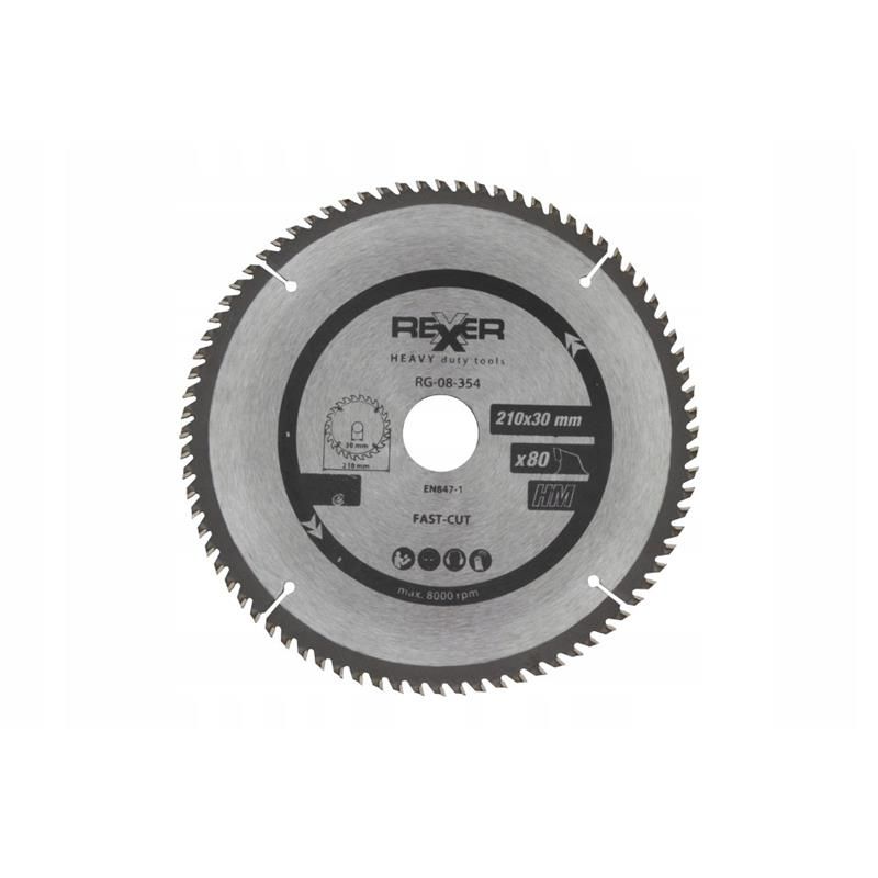 Griešanas disks kokam Rexxer RG-08-354; 210x30x2,2 mm