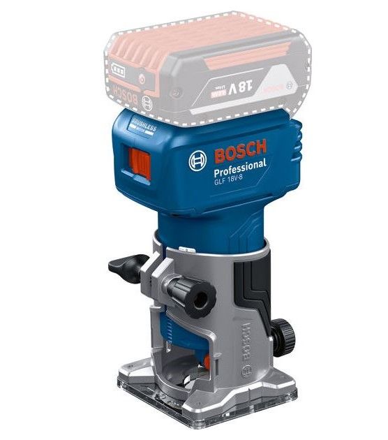 Frēze Bosch GLF 18V-8 Professional; 18 V (bez akumulatora un lādētāja)