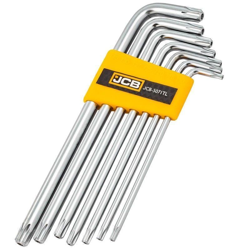 Atslēgu komplekts JCB 5071TL; TORX; T10H-T40H; 7 gab.