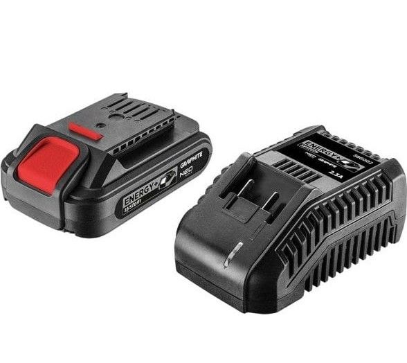 Piederumu komplekts Graphite 58GE131; 18 V; 1x2,0 Ah