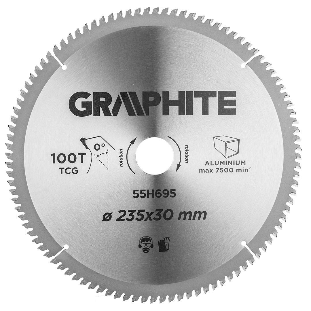 Griešanas disks alumīnijam Graphite 55H695; 235x30 mm