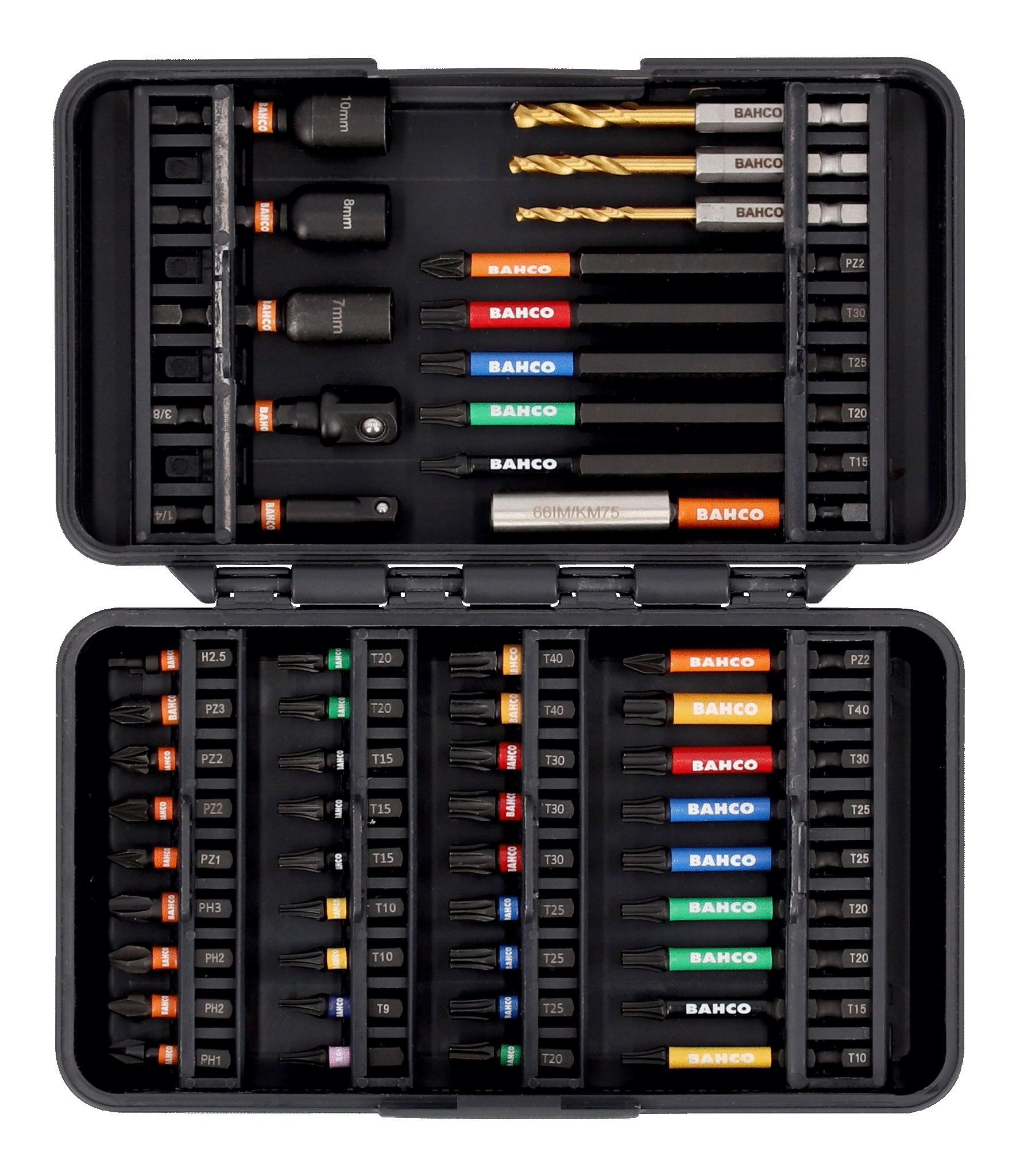 Skrūvgriežu uzgaļu komplekts Bahco 66IM/50C3HSS; 1/4''; 50 gab.