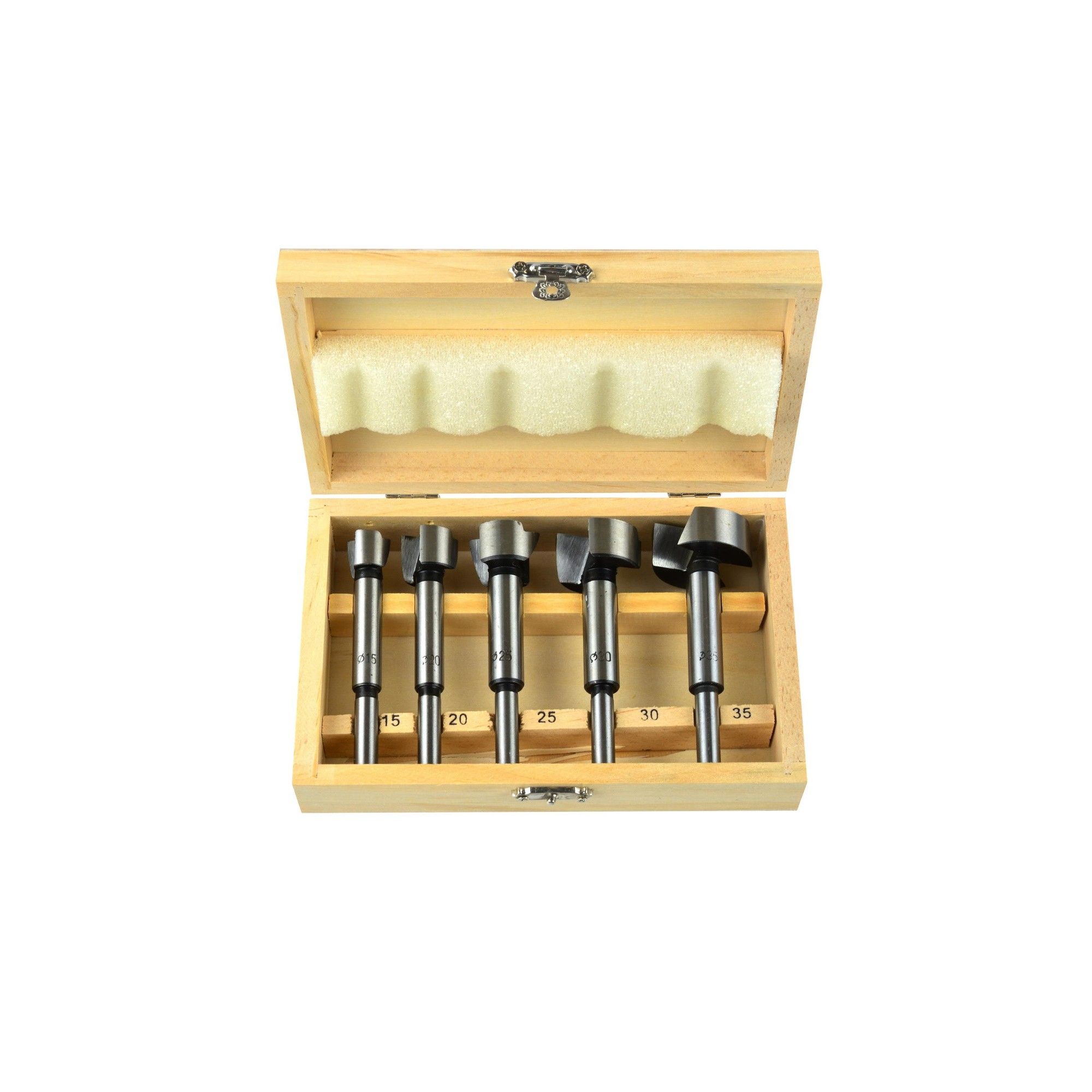 Mēbeļu caurumu urbšanas komplekts AWTools AW40511; 15-35 mm; 5 gab.