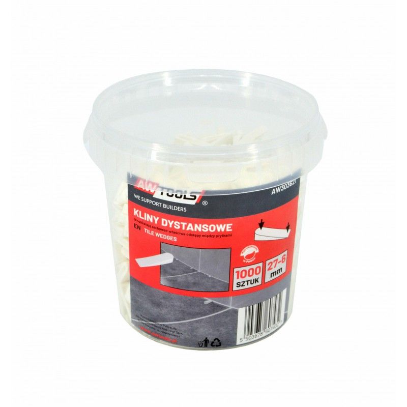 Flīžu ķīlis AWTools AW303621; 27x6 mm; 1000 gab.