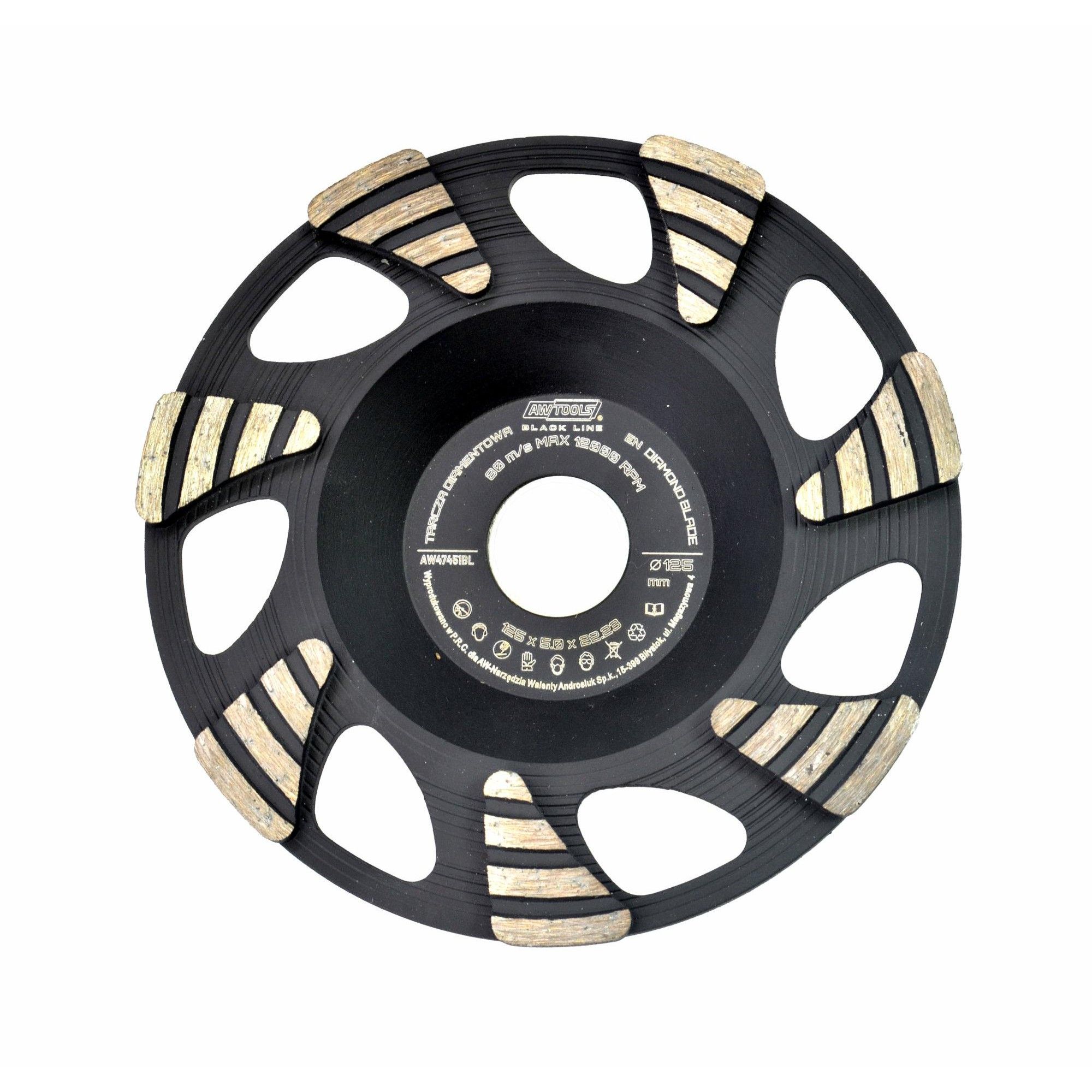 Dimanta slīpēšanas disks AWTools AW47451BL; 125 mm