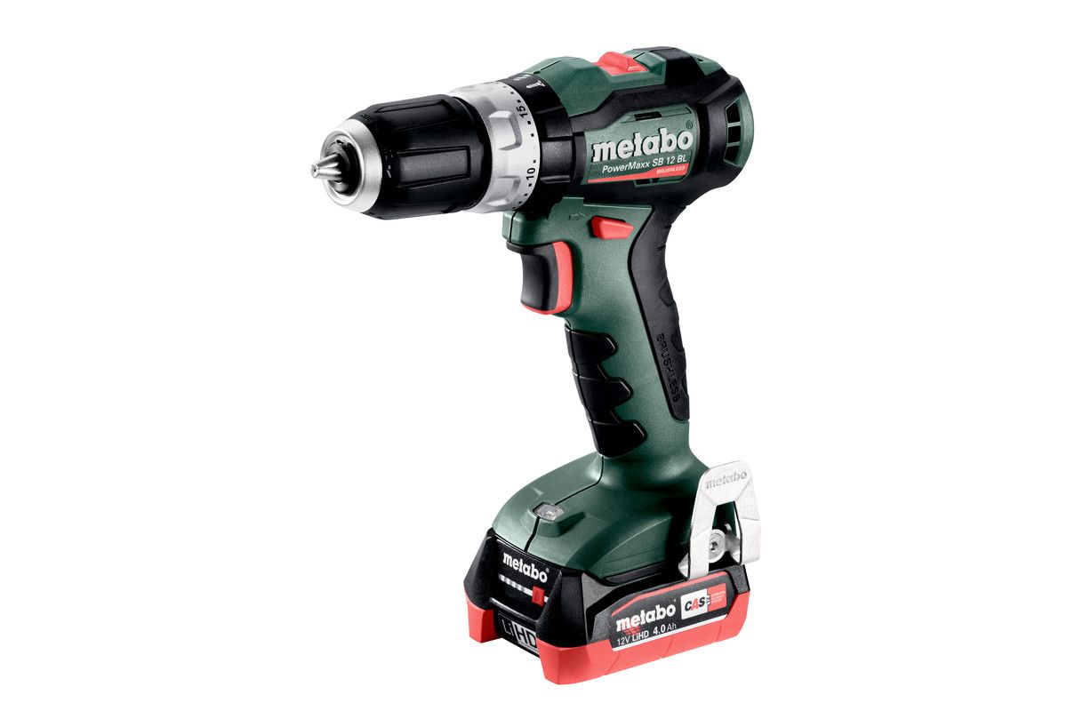 Akumulatora triecienurbjmašīna-skrūvgriezis Metabo PowerMaxx SB 12 BL; 12 V; 2x4 Ah  akum.