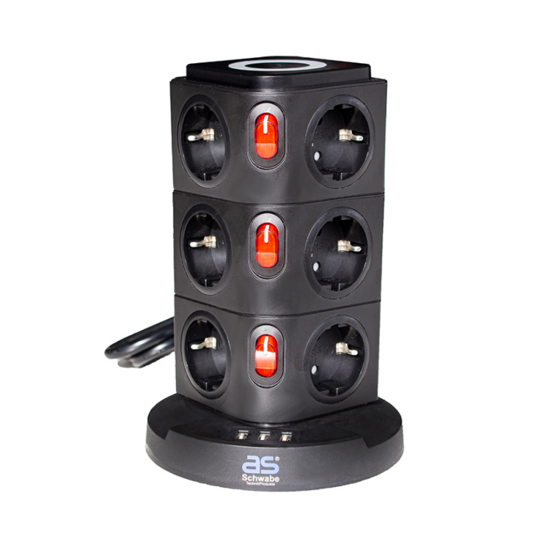 Pagarinātājs AS-Schwabe 18222; 3 USB; 5W; IP20