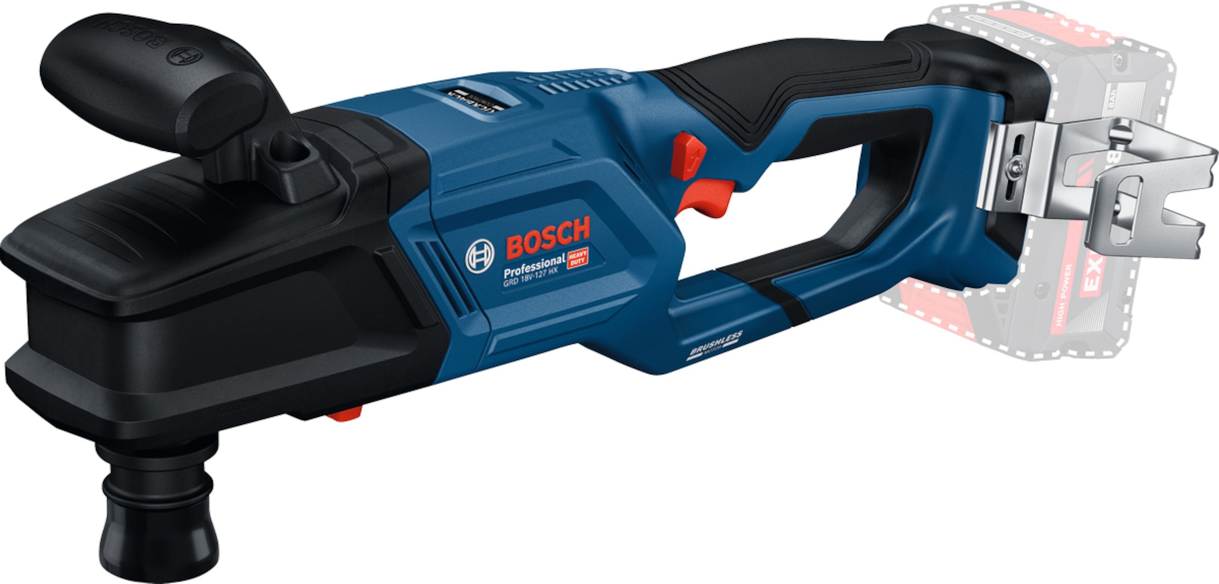 Leņķa rokas urbjmašīna Bosch GRD 18V-127 HX; 18 V (bez akumulatora un lādētāja)