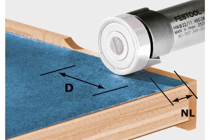 Pielīdzināšanas frēze Festool HW D22/8-OFK; 22 mm; 8 mm