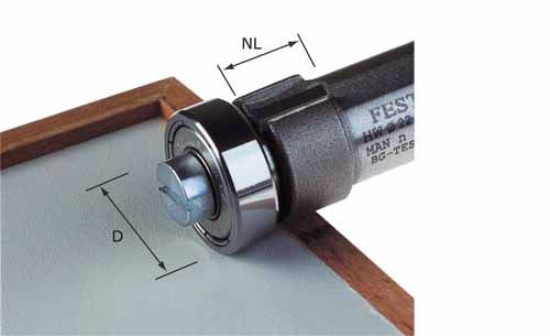 Pielīdzināšanas frēze Festool HW/KLS D22/8-OFK; 22 mm ar lodīšgultni