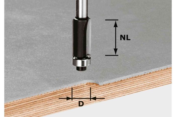 Pielīdzināšanas frēze Festool&nbsp;12,7 mm; ar lodīšgultni