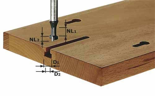 Kāta frēze T&nbsp;rievu veidošanai Festool 9/5/10,5/6 mm
