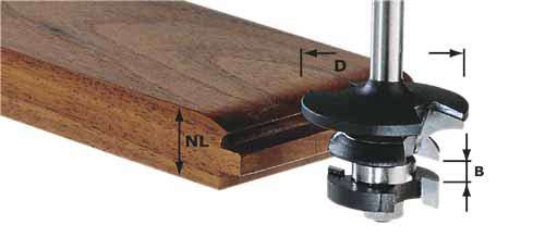 Spoguļveida profila ķīļu frēze Festool; 43 mm ar lodīšgultni