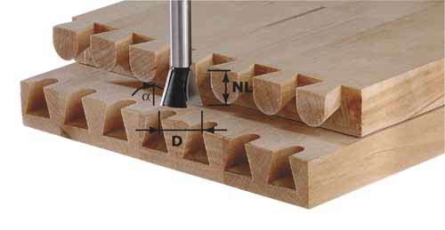 Zobotu tapu apstrādes frēze Festool 26/58 mm