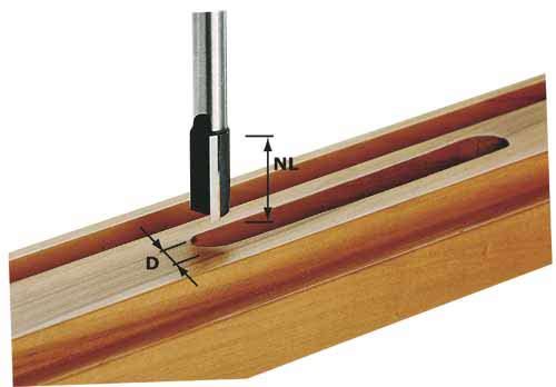 Gropju frēze no vesela cietsakausējuma Festool; 8 mm; 60 mm