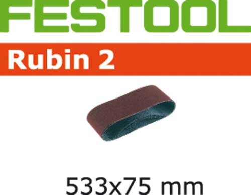 Smilšpapīra lenta lenšu slīpmašīnai Festool Rubin 2; 75x533 mm; P100; 10 gab.