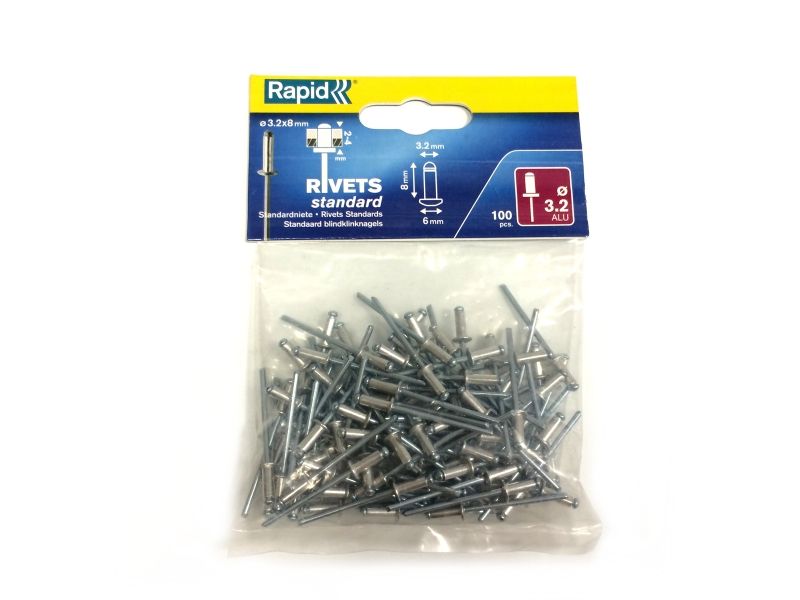 Kniedes Rapid&nbsp;Inox; Ø4 mm; 12 mm; 100 gab.