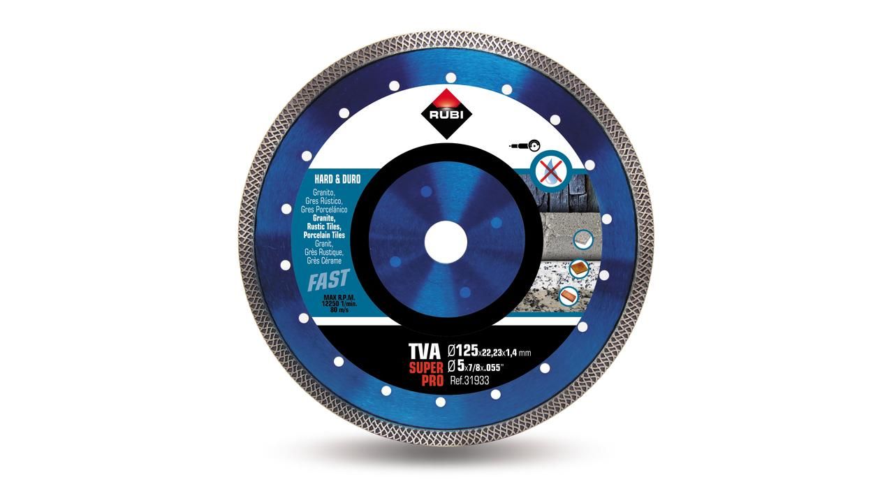 Dimanta griešanas disks Rubi TVA 125 SuperPro; 125 mm