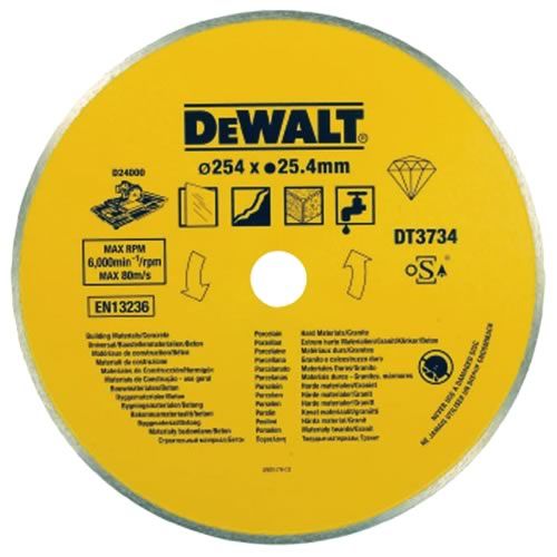 Dimanta griešanas disks mitrai griešanai DeWalt DT3734; Ø254