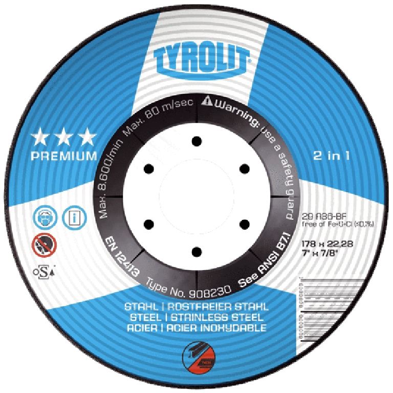 Slīpēšanas disks Tyrolit; 125x22,23 mm; 1 gab.