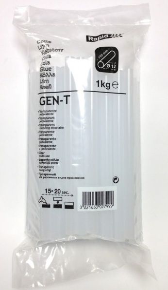 Līmes stienīši Rapid GEN-T; 12x190 mm; 1 kg; caurspīdīgs
