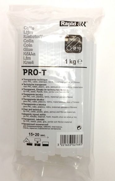 Līmes stienīši Rapid PRO-T; 12x190 mm; 1 kg; caurspīdīgs