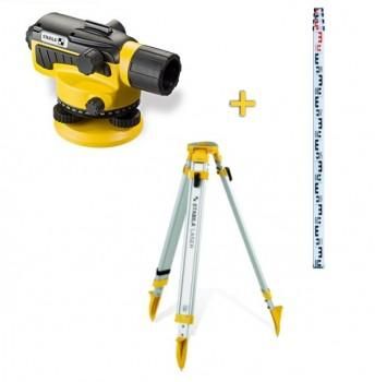 Optiskais nivelieris Stabila OLS26 Set + statīvs + mērlata