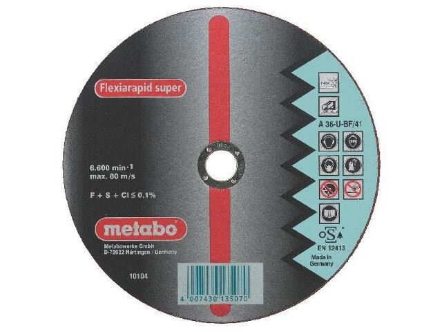 Abrazīvais griešanas disks Metabo; 125x1,6 mm metālam