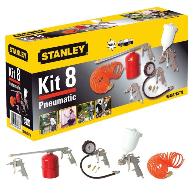 Kompresora instrumentu komplekts krāsošanai un pūšanai Stanley KIT8