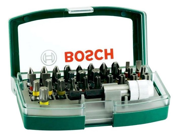 Skrūvgriežu uzgaļu komplekts Bosch Promoline Colored; 32 gab.