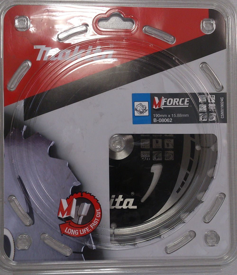 Griešanas disks kokam Makita M-FORCE; 190x2x16,0 mm; Z24; 15°