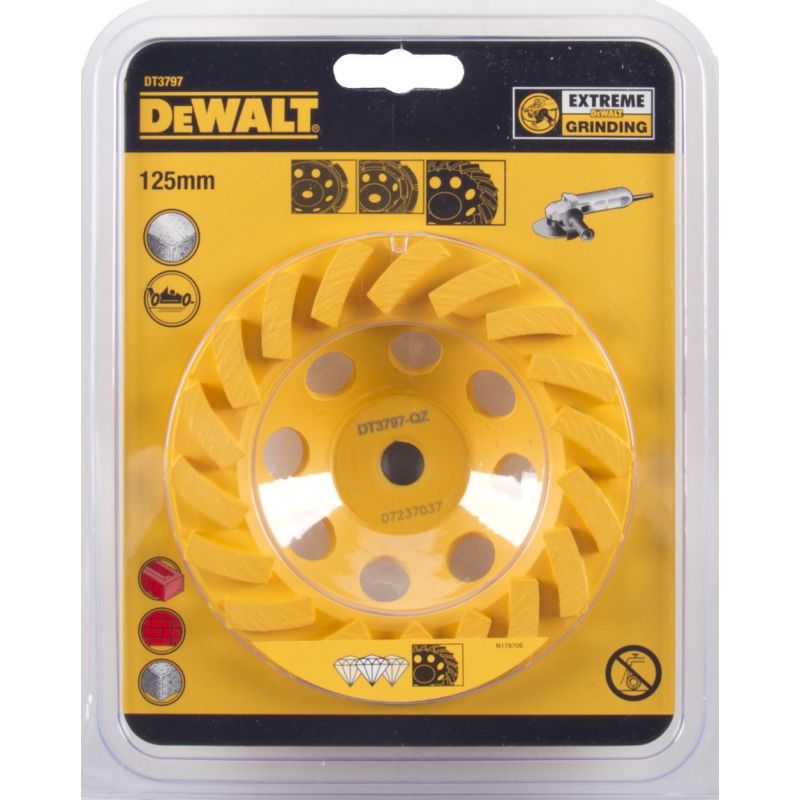 Dimanta slīpēšanas disks DeWalt TURBO; 125 mm