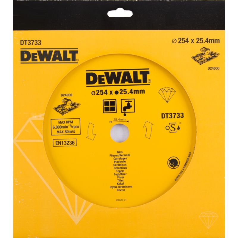 Dimanta griešanas disks DeWalt; 254 mm
