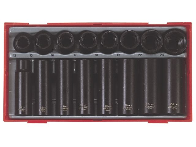 Uzgriežņu galviņu komplekts Teng Tools TT9116; 16 gab.