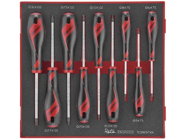 Skrūvgriežu komplekts Teng Tools TED909TXN; EVA; 9 gab.