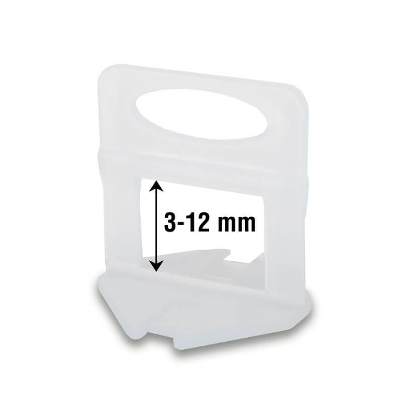 Flīžu līmeņa indikators Rubi DELTA LEVEL SYSTEM; 3-12 mm; 1 mm; 100 gab.